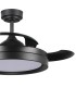 Ventilador de techo LED YERAY BLACK 36W CCT motor DC aspas retráctiles