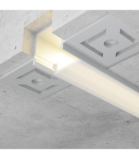 Réglette LED Angulaire 45° Profilé aluminium-16x16mm-Couleur Alu