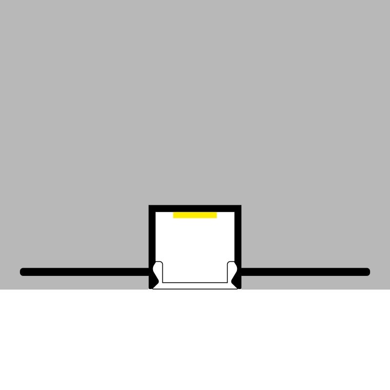 Perfil de aluminio integración en pladur 58x15mm 2 metros para tira LED