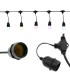 Guirlande d'extérieur 10 douilles E27 - 5 mètres interconnectables