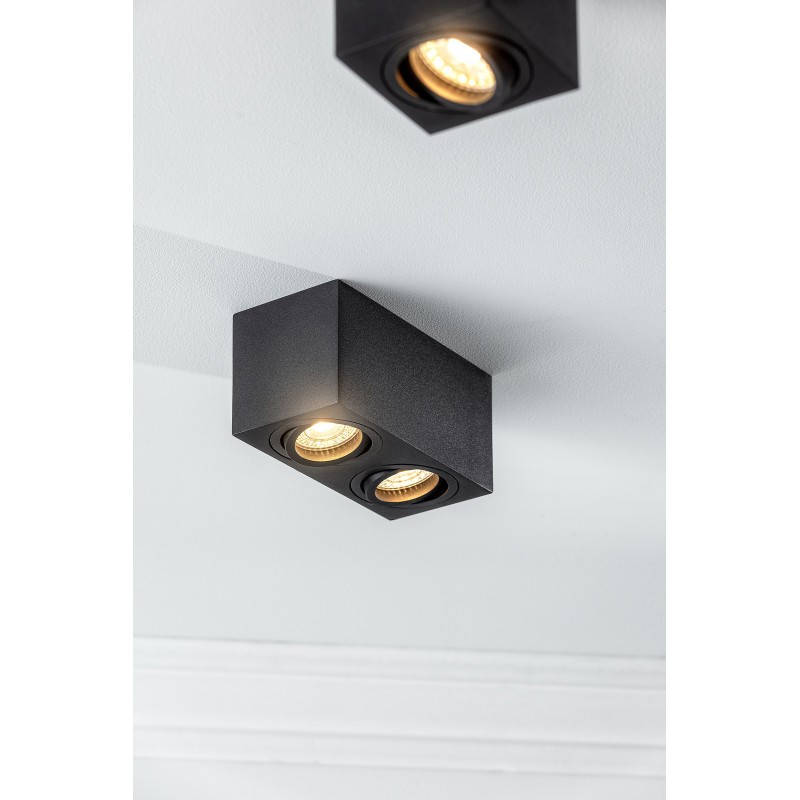 Plafoniera AVEIRO DUO quadrata nera