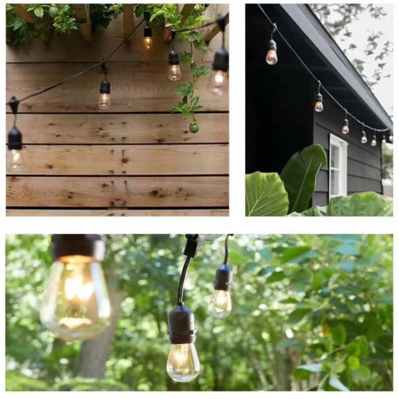 Guirlande d'extérieur 10 douilles E27 - 5 mètres interconnectables