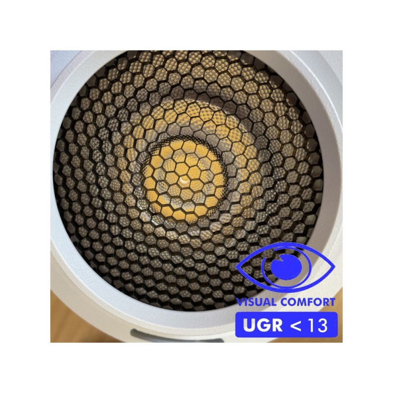 Faretto LED bianco per binario trifase regolabile 26-40W CCT chip BridgeLUX