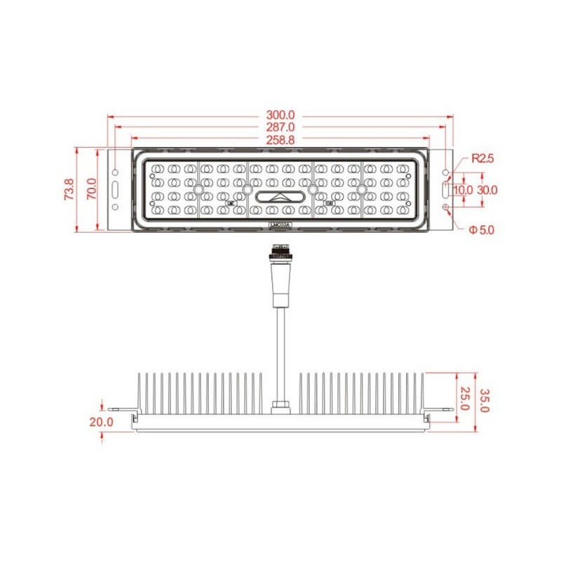 Proyector LED 200W MAGNUM AIR chip BRIDGELUX 30000Lm 60º driver XITANIUM IP65