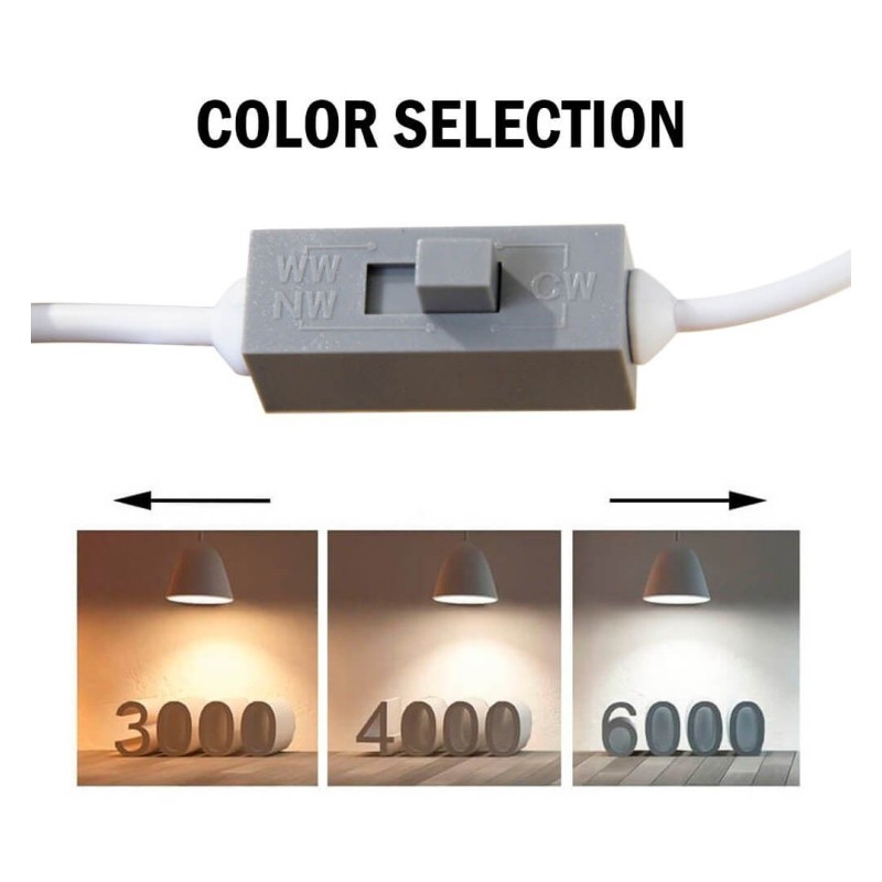 Downlight LED negro 18W 2000Lm CCT Seleccionable chip OSRAM UGR19