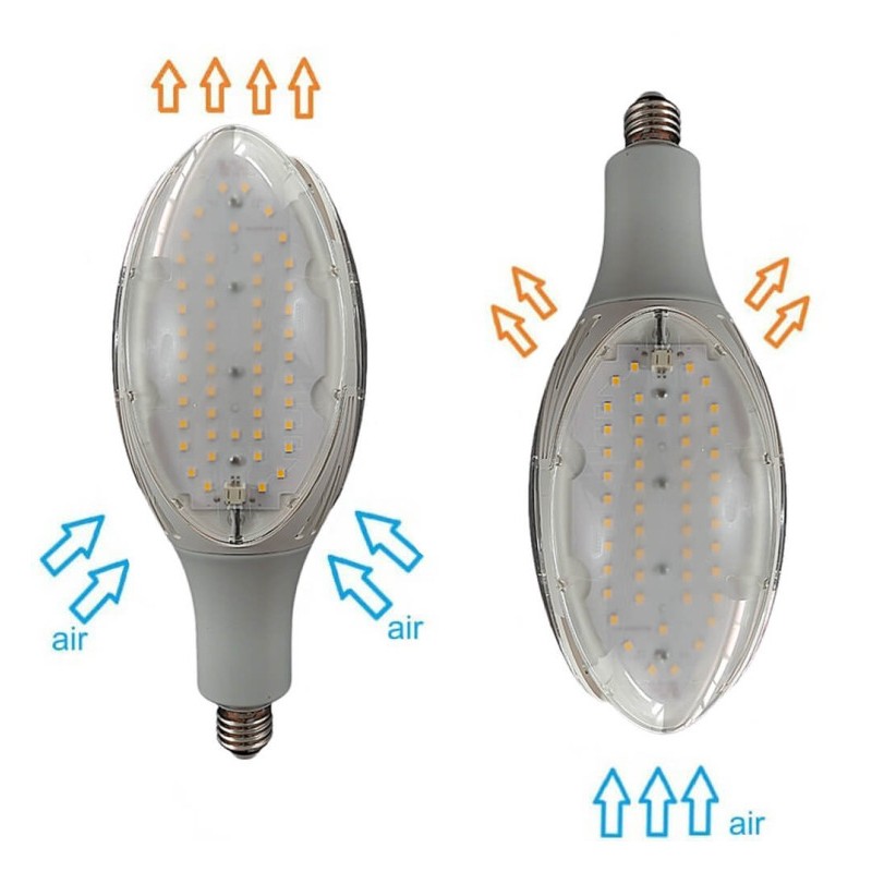 Ampoule LED pour lampadaire 45W E27 puce Bridgelux 6000Lm