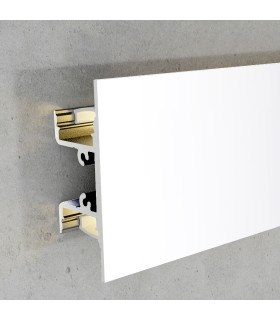 Profilé Aluminium Murale Blanc UP&DOWN pour ruban LED - 2 Mètres