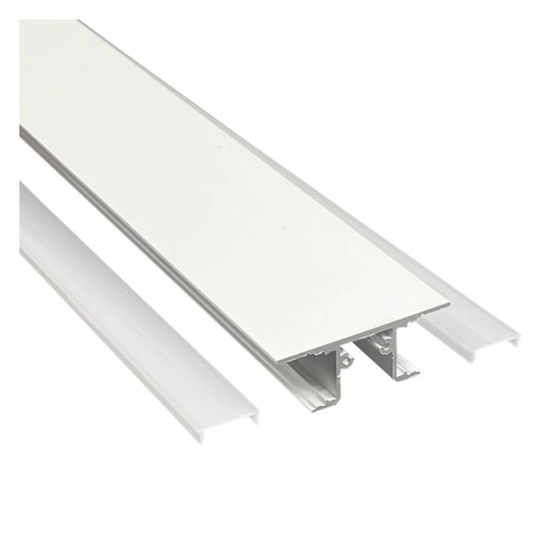 UP&DOWN Aluminum Wall Washer Profile White for LED Strip - 2 Meters