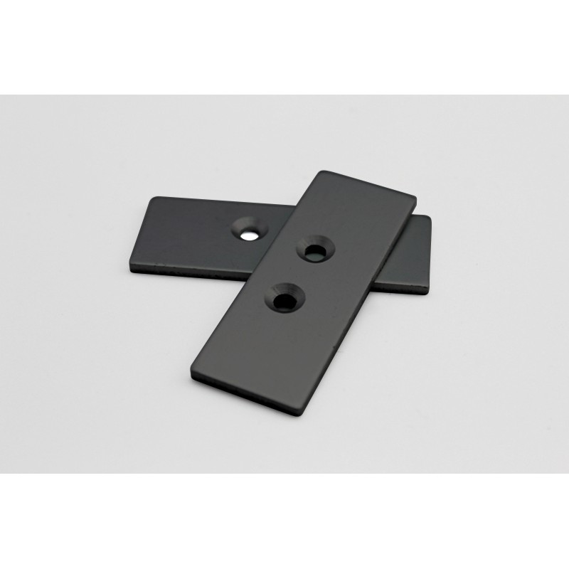 UP & DOWN Black Aluminum Wall Washer profile for LED strip - 2 Meters