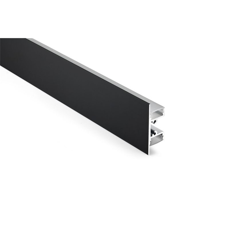 UP & DOWN Black Aluminum Wall Washer profile for LED strip - 2 Meters