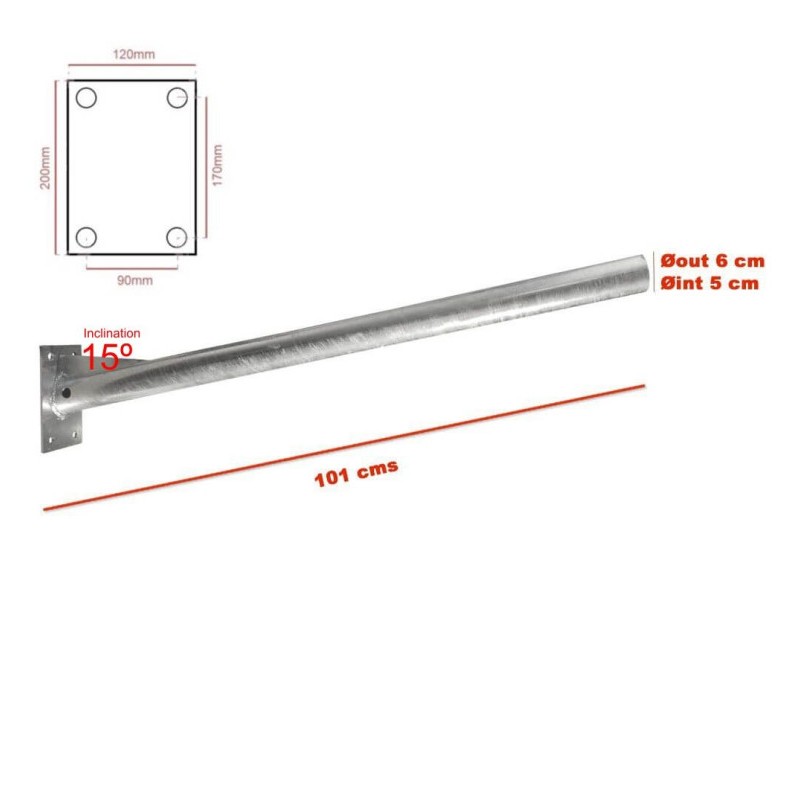 Soporte para Farola modelo Tubular - Acero -77cm