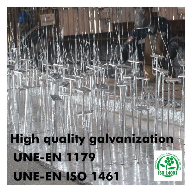 Bras de Support Mural Galvanisé pour Lampadaires 1000mm