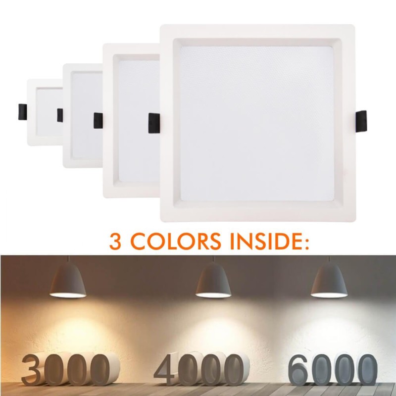 30W CCT IP44 PRO LED Square Downlight LIFUD driver UGR19 3600Lm