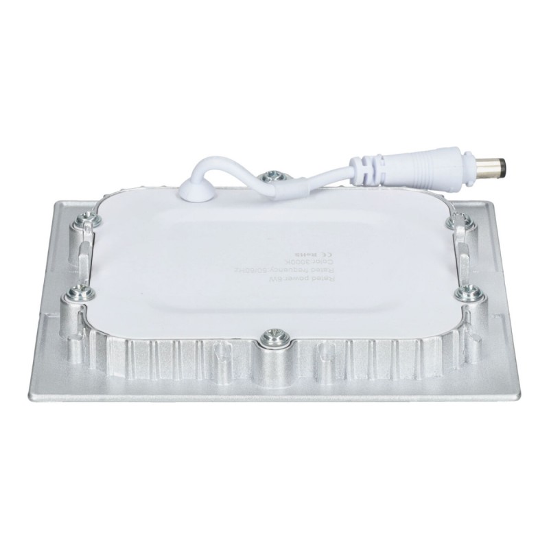 6W Recessed Square LED Downlight 6W 117x117mm Silver Grey IP20