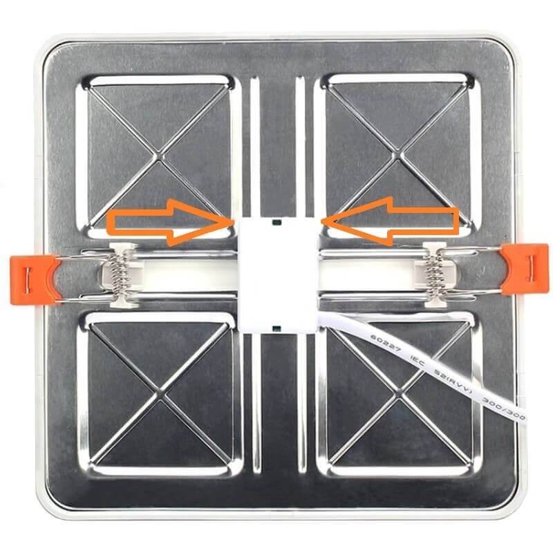 Placa downlight LED slim cuadrada 20W diámetro ajustable Premium LED - 2