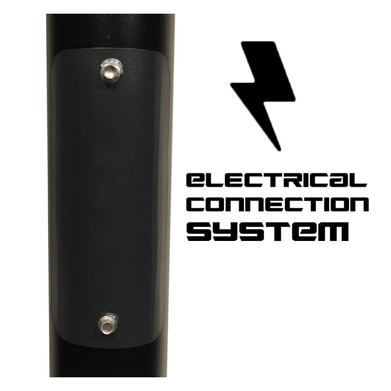 Columna REKA 4 metros modular color negro para iluminación vial