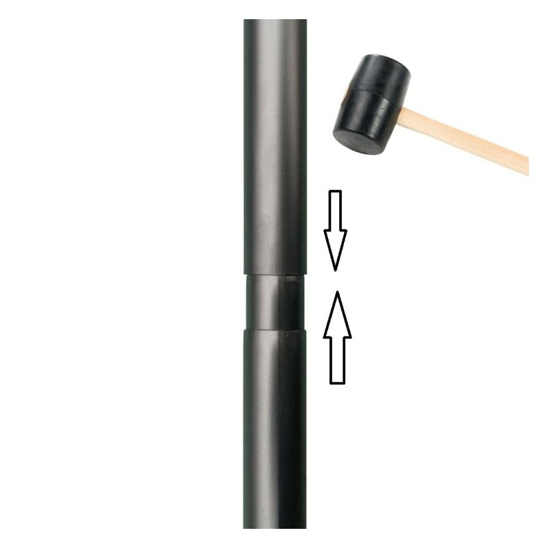 REKA 3-meter modular black column for street lighting