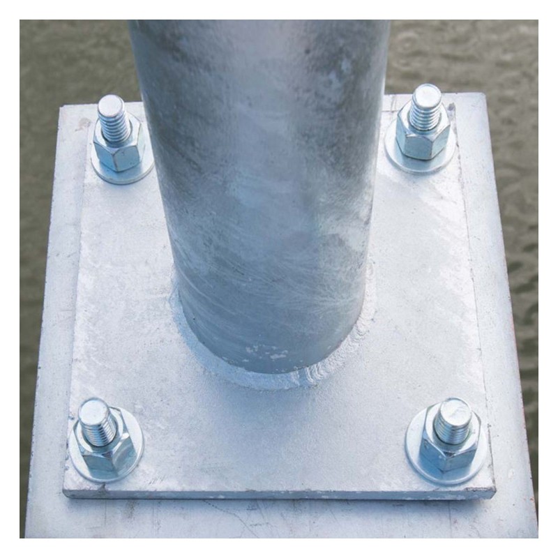 Template 220x220mm with bolts for anchoring modular columns REKA/URBAN to the ground