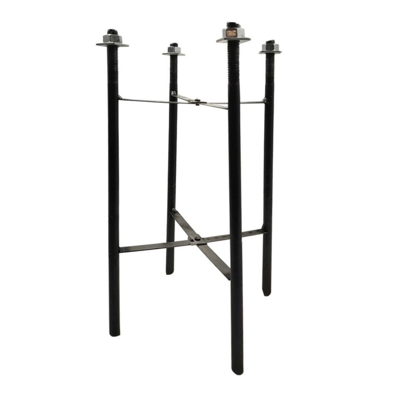 Gabarit 220x220mm avec boulons pour ancrage au sol des colonnes REKA/URBAN