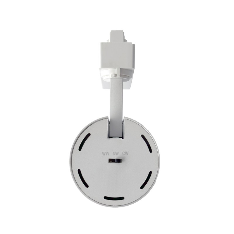 Proyector LED blanco carril monofásico 40W CCT chip Bridgelux CRI90 38º-60º 4550Lm