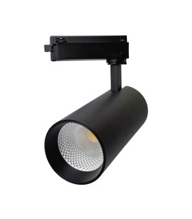 Projecteur LED noir pour Rail Monophasé 40W CCT BridgeLUX 38º-60º 4550Lm