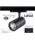 Proyector LED negro carril trifásico 40W CCT LiFUD/BridgeLUX CRI90 38º-60º 4550Lm