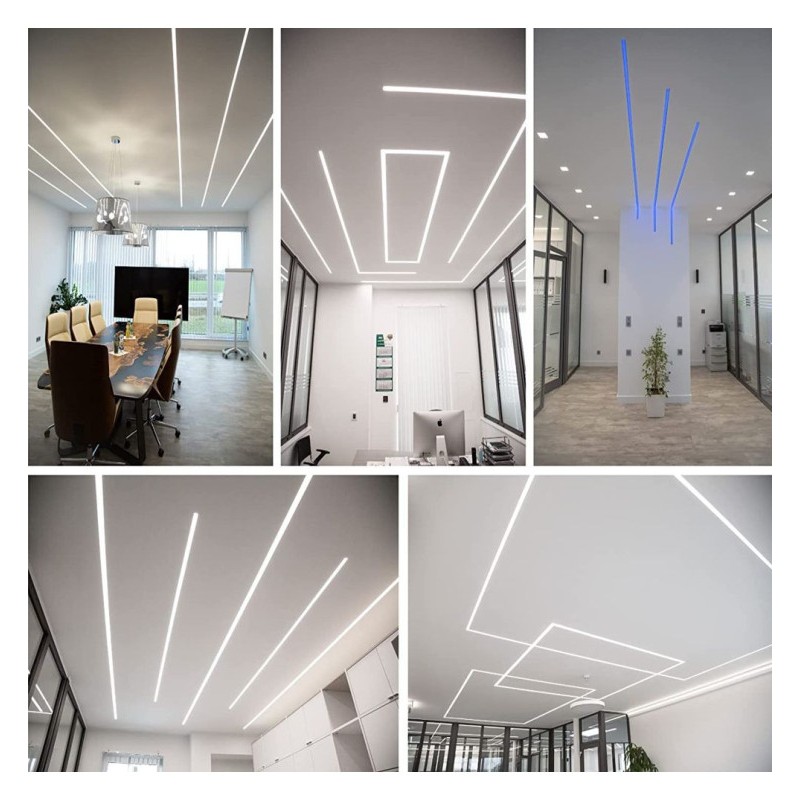 Perfil de aluminio integración en pladur 58x15mm 2 metros para tira LED