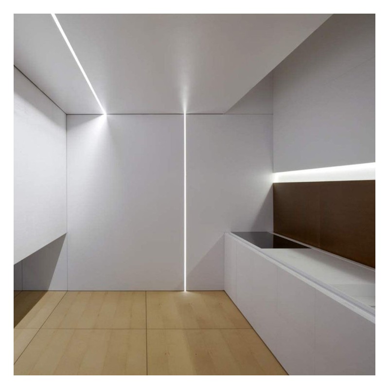 Perfil de aluminio integración en pladur 56x15mm 2 metros para tira LED