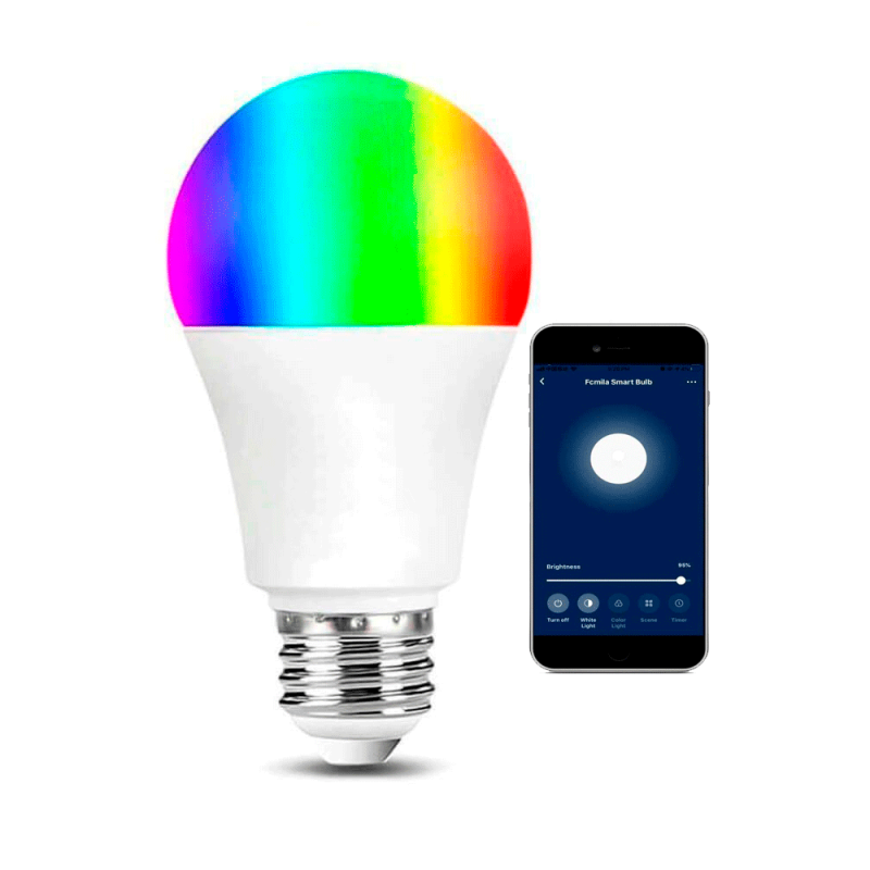 Lampadina LED 10W E27 RGB+CCT SMART WIFI 806Lm