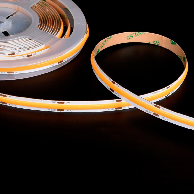 Ruban LED COB 24V 14W/m 528LED/m 1650Lm CRI90 IP20 - 5 mètres