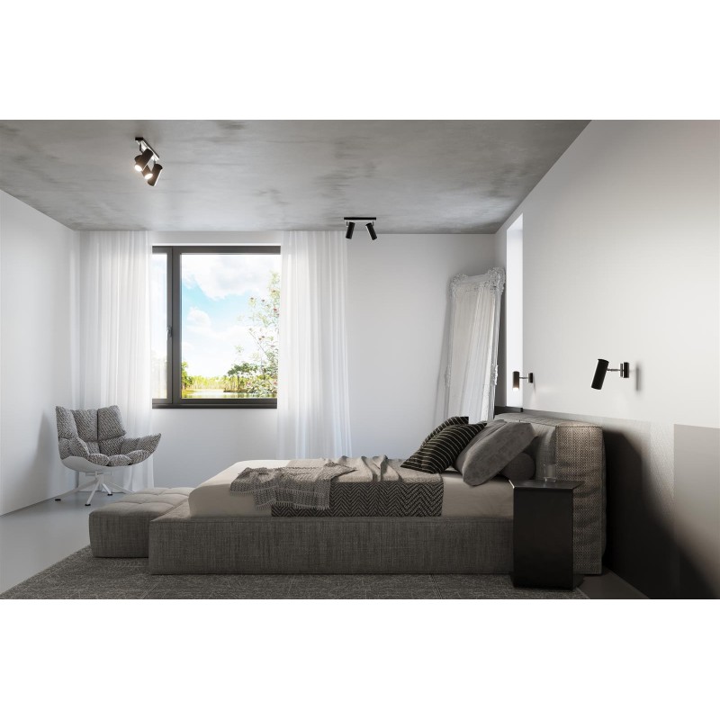 DIREZIONE black wall sconce by SOLLUX