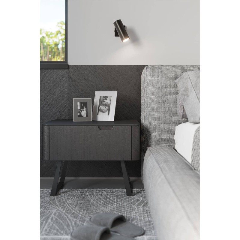 DIREZIONE black wall sconce by SOLLUX