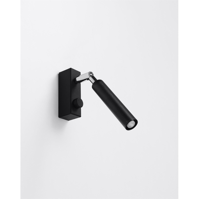 EYETECH 1 black wall sconce by SOLLUX