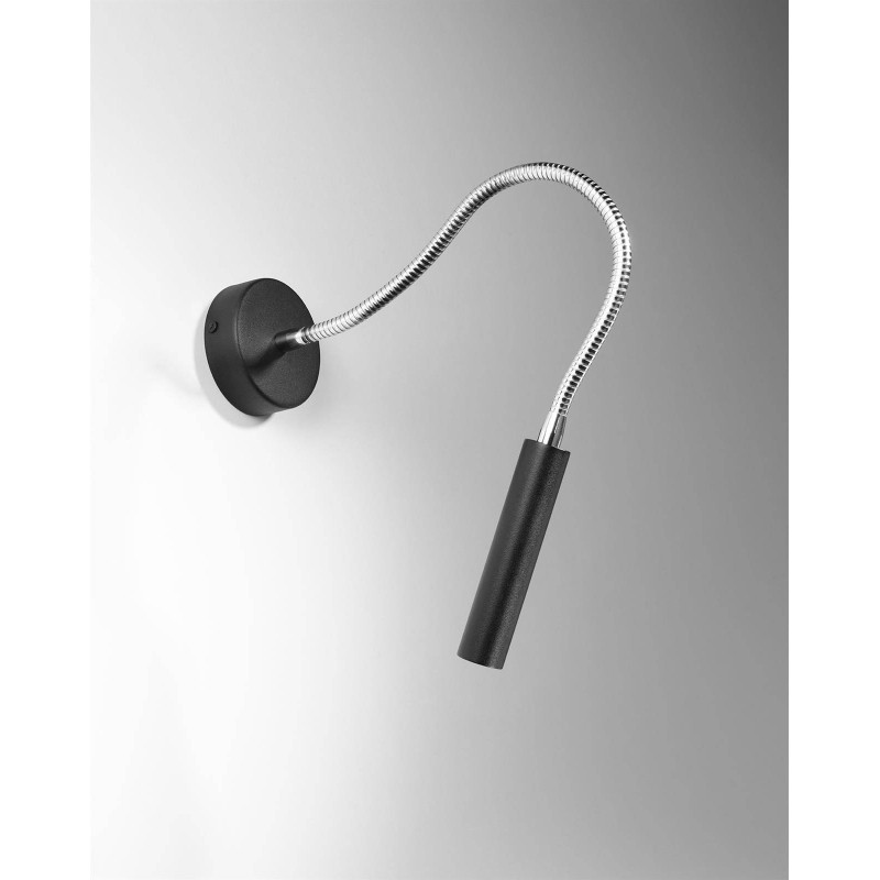 Aplique de pared AXIL negro by SOLLUX
