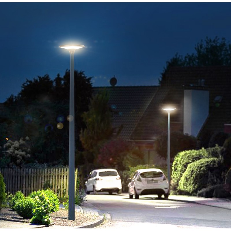 Lampadaire Solaire LED SGL 20W 2200Lm CCT Sélectionnable 3000K+4000K