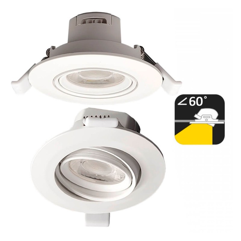 Spot Downlight LED Circulaire Orientable 7W CCT Blanc 700Lm