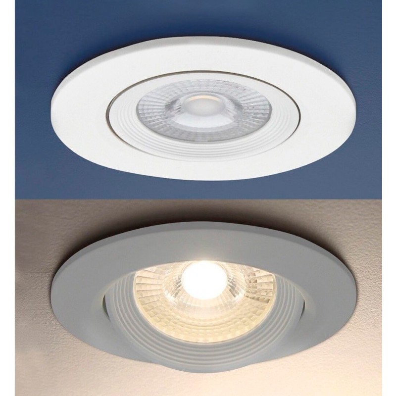 7W CCT White Circular Recessed Adjustable LED Downlight 700Lm