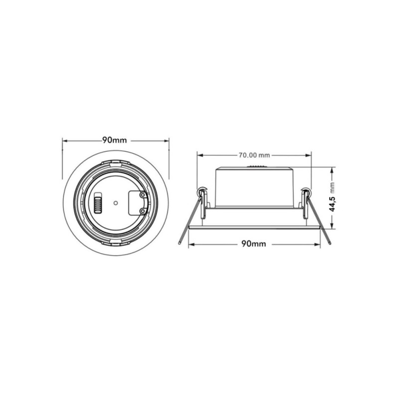 Foco empotrable LED negro orientable 7W CCT seleccionable 700Lm UGR17