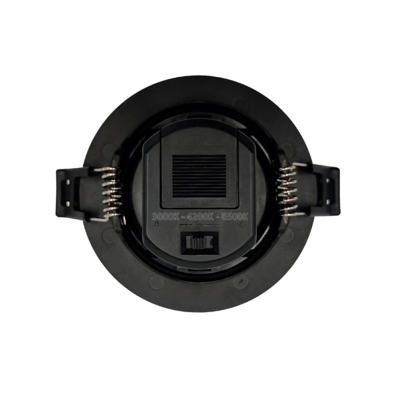 Spot Downlight LED Noir Orientable 7W CCT Sélectionnable 700Lm UGR17