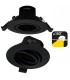 Spot Downlight LED Noir Orientable 7W CCT Sélectionnable 700Lm UGR17