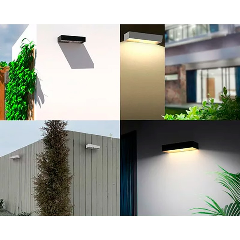 Aplique de pared Solar LED KITT 6W negro