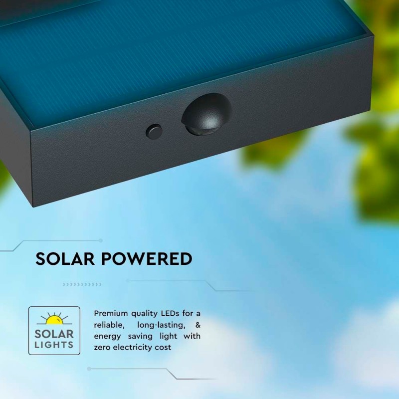 KITT MINI 3W black Solar LED Wall Light