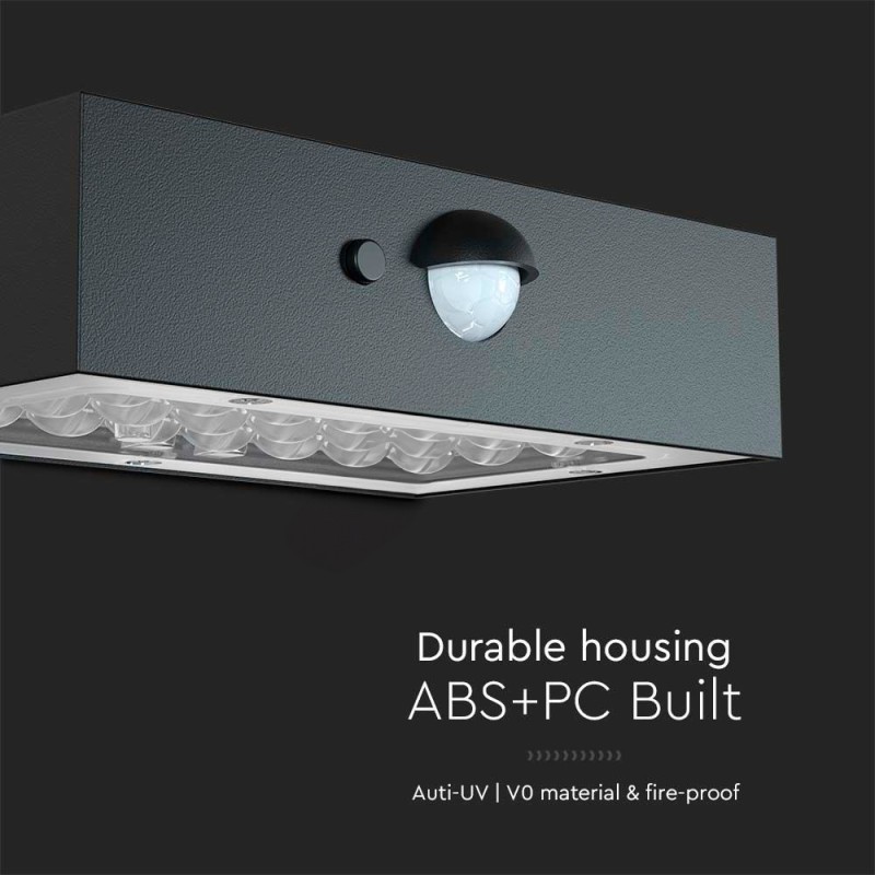 Aplique de pared Solar LED KITT MINI 3W negro