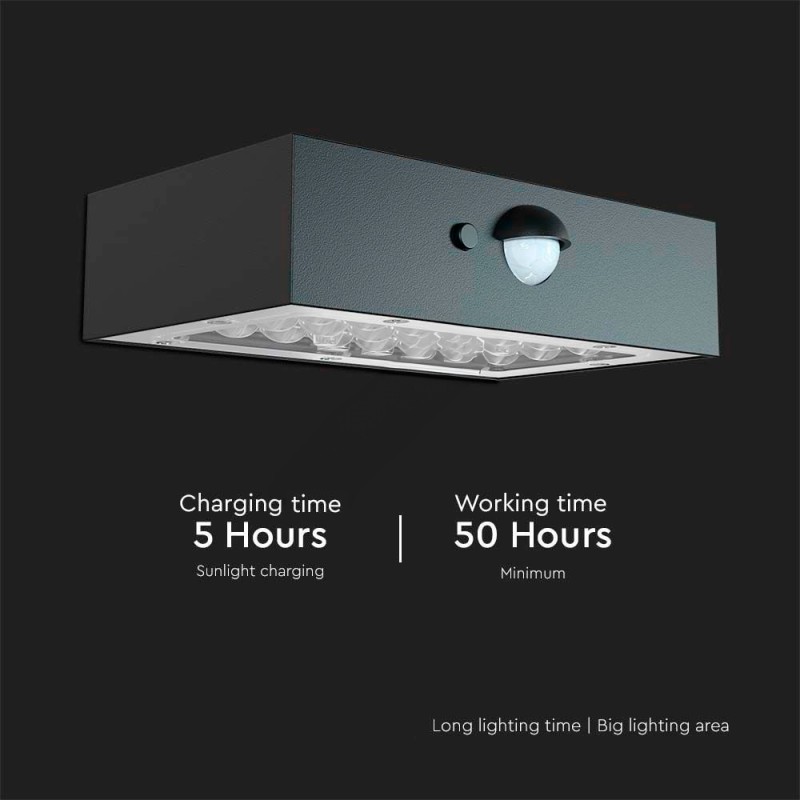 KITT MINI 3W black Solar LED Wall Light