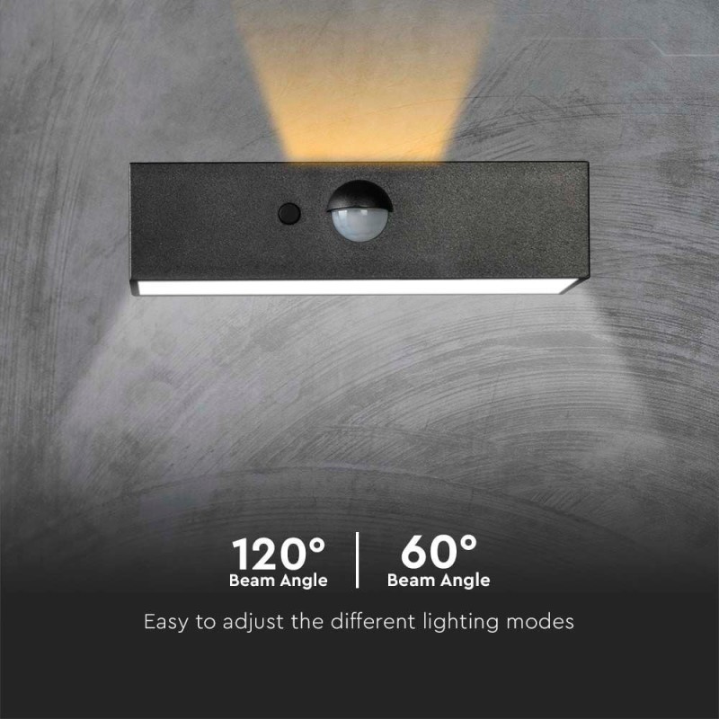 KITT MINI 3W black Solar LED Wall Light