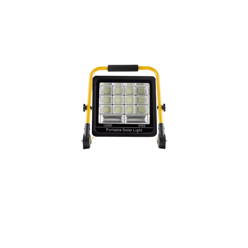 Proyector LED Solar/híbrido portátil 100W 1300Lm con power bank