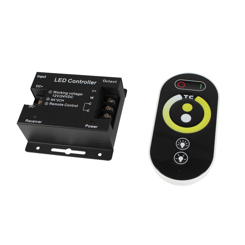 Ledkia Controller Regolatore Touch Striscia LED RGBW 12/24V DC Con Telecomando RF RGBW | Leroy Merlin - Foto 5