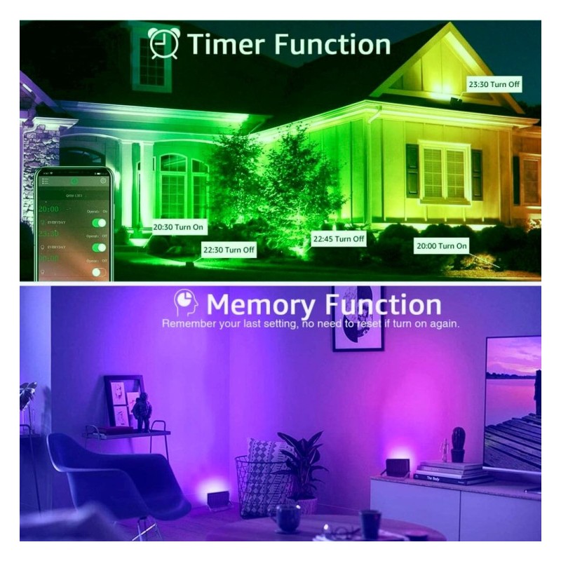 30W RGB+CCT Smart WIFI LED Floodlight IP65