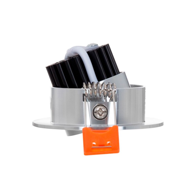 Spot LED COB 3W encastrable réglable 330Lm IP20 Argent