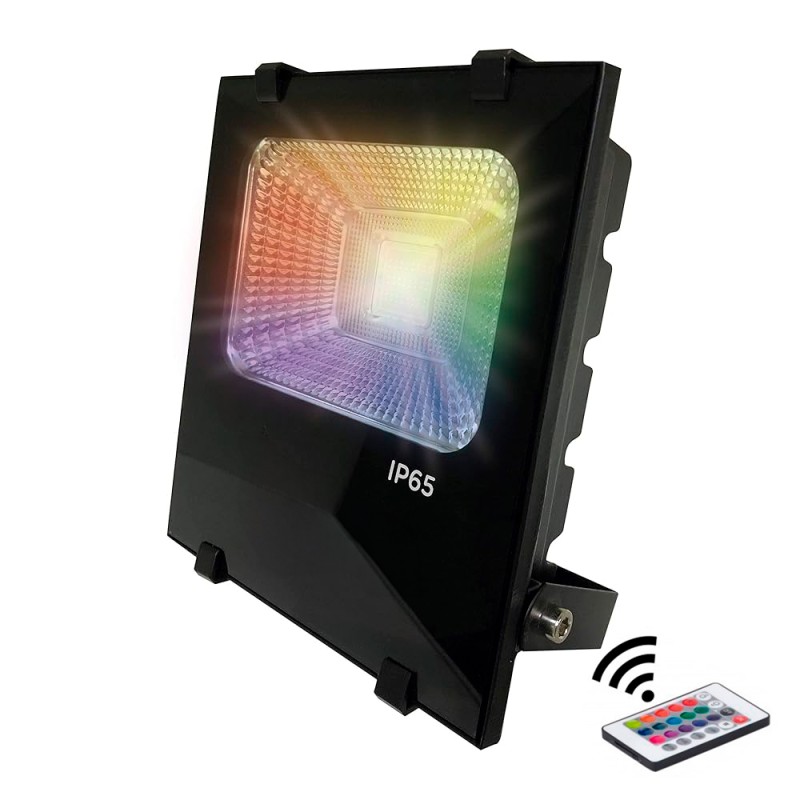 Foco proyector LED PRO exterior RGB 100W IP65